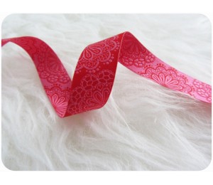 Webband SpitzenWerk  rot rosa